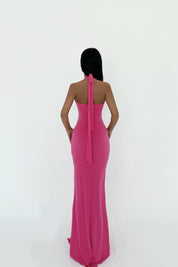 Sasha Drape Bodycon Halter Gown